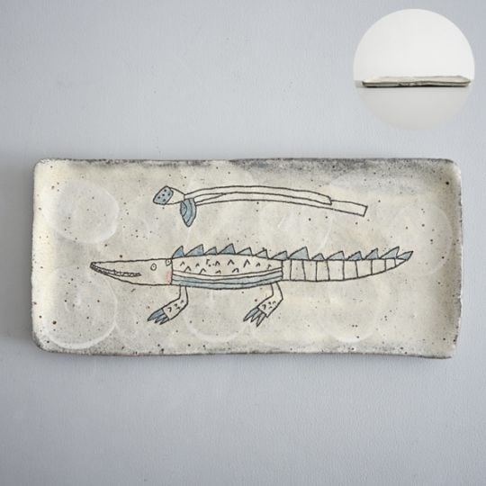 清水しおり｜長方皿　Model・A　14.5×32cm