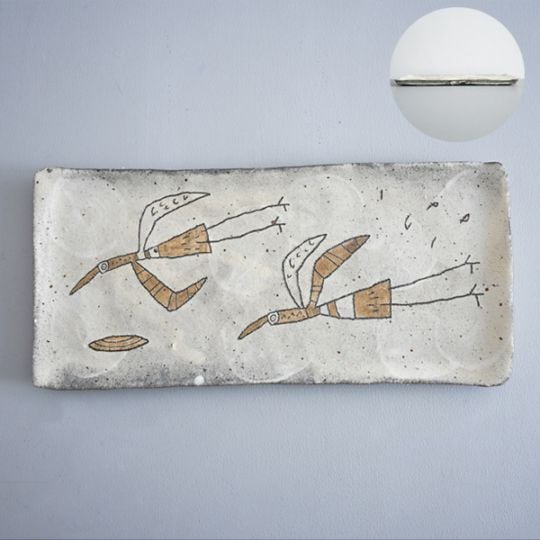 清水しおり｜長方皿　Model・B　14.5×32cm