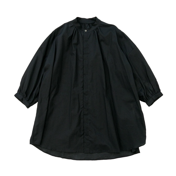 the last flower of the afternoon｜沈黙の音色　Flared blouse［Black（黒）］