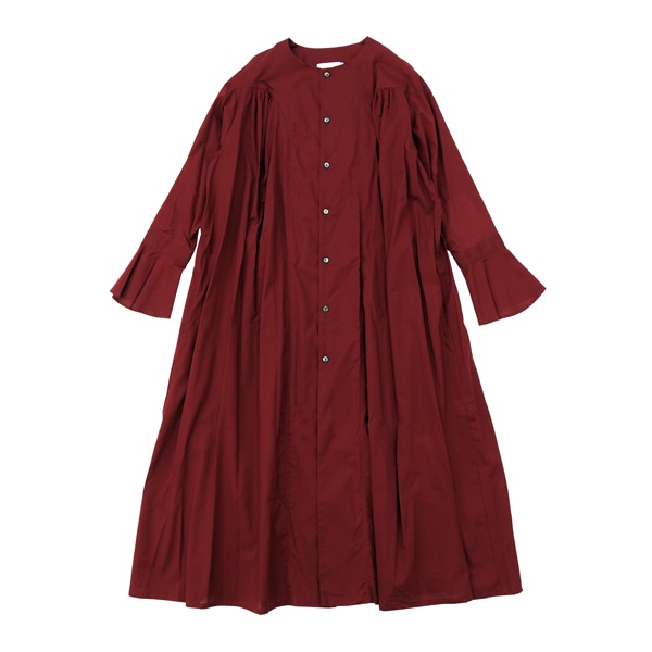 the last flower of the afternoon｜沈黙の音色　Yoke dress［Bordeaux（臙脂色）］