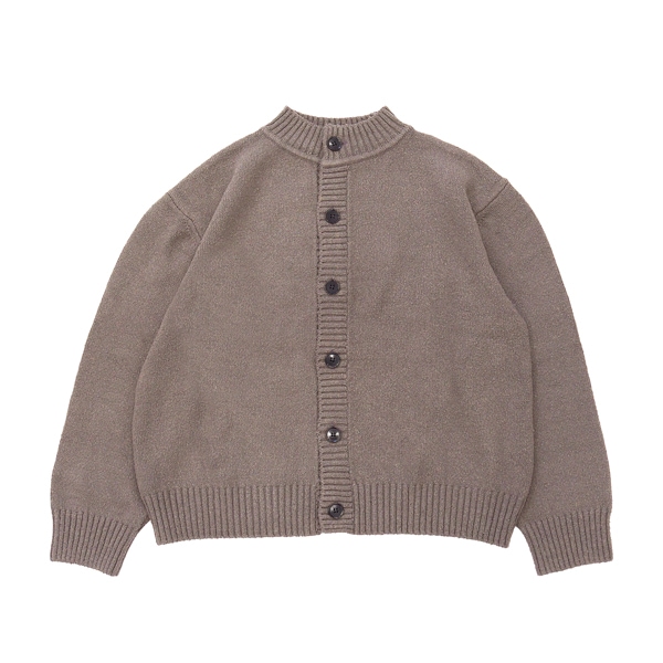 MITTAN｜絹紬糸カーディガン (KN-41) ｜ 灰