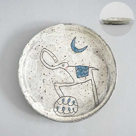 清水しおり｜8寸ドラ皿　Model・A　約 φ24cm
