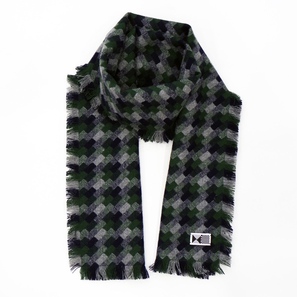 kijinokanosei ストール　“石畳- ishidatami- ”  GREEN　送料無料