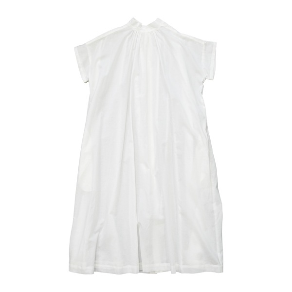 the last flower of the afternoon｜静寂の欠片　Half sleeve back-opened dress［White（白）］