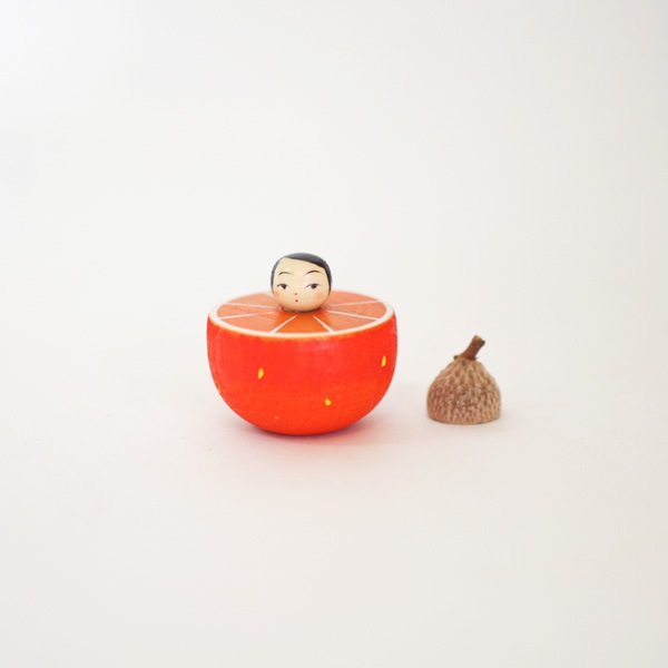 どんぐりこけし　みかん　model　A6　身長2.5ｃｍ