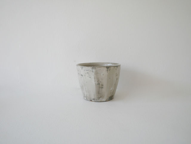 馬場勝文　刷毛目面取カップ　低