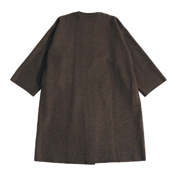 MITTAN　圧縮ウールニットコート　緑杢　送料無料