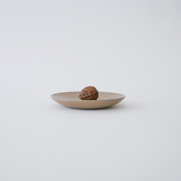 ふじい製作所　小皿　挽目　白　Φ10.5ｃｍ　