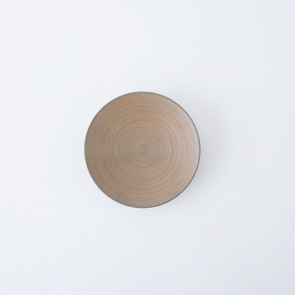 ふじい製作所　小皿　挽目　白　Φ10.5ｃｍ　