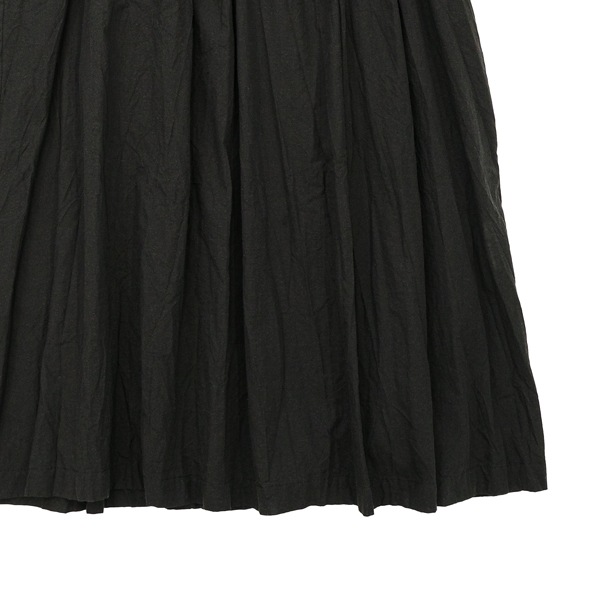 the last flower of the afternoon｜うすれかけた記憶　Embroidered yoke dress［Black（黒）］