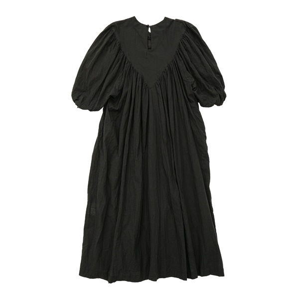 the last flower of the afternoon｜うすれかけた記憶　Embroidered yoke dress［Black（黒）］