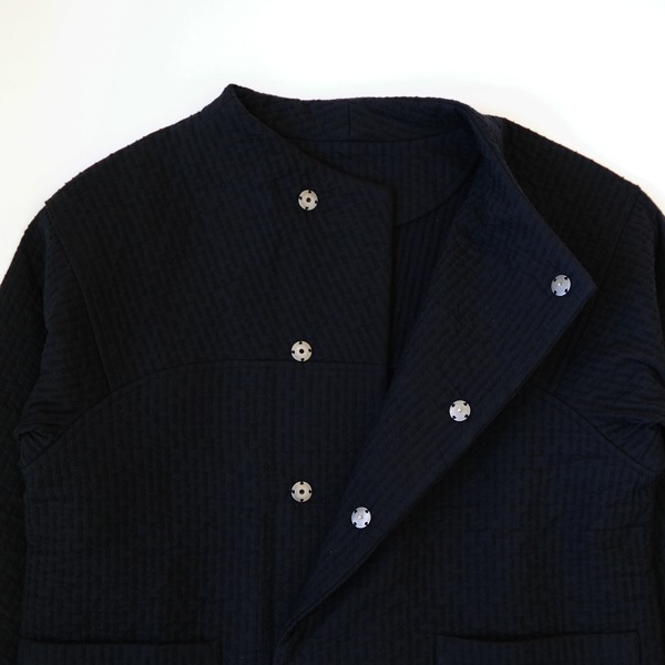 MITTAN　中わた刺し子織ジャケット　黒　送料無料