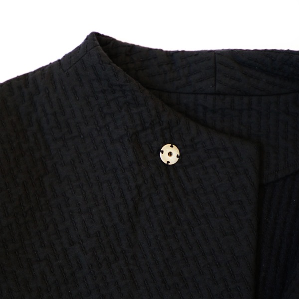 MITTAN　中わた刺し子織ジャケット　黒　送料無料