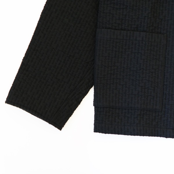 MITTAN　中わた刺し子織ジャケット　黒　送料無料