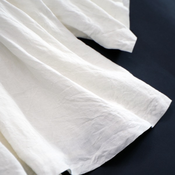 kijinokanosei Aラインハーフコート　“ヘンプ-hemp aya-”　White　送料無料