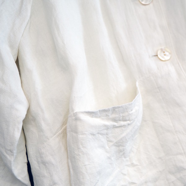 kijinokanosei Aラインハーフコート　“ヘンプ-hemp aya-”　White　送料無料