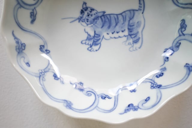 稲村真耶 寅図なます皿 Φ16cm