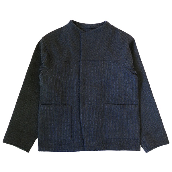 MITTAN　中わた刺し子織ジャケット　灰　送料無料