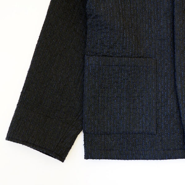 MITTAN　中わた刺し子織ジャケット　灰　送料無料