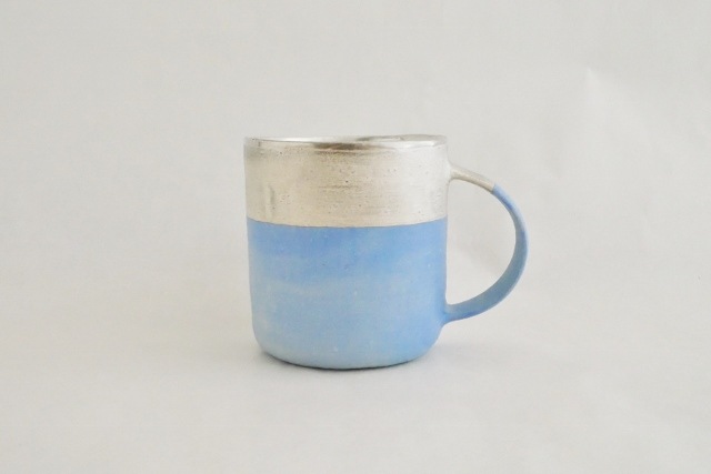 中囿義光 マグカップ・light blue（銀・ツートン）