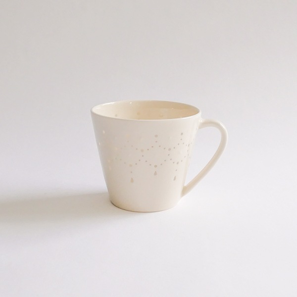 大井寛史　蛍手マグカップ　H8ｃｍ　