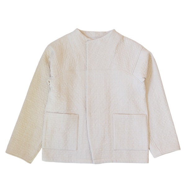 MITTAN　中わた刺し子織ジャケット　生成　送料無料