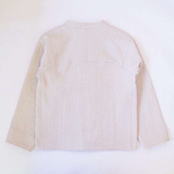 MITTAN　中わた刺し子織ジャケット　生成　送料無料