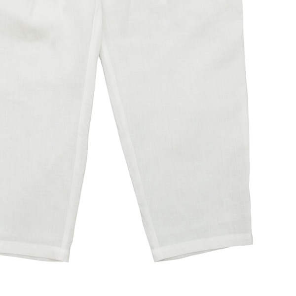 1dozen(イチダース）｜リネン２タックテーパードパンツ（750158）｜ Off White