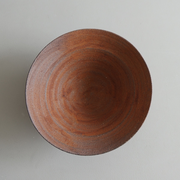 二階堂明弘　焼き締め　リム鉢 二階堂 明弘 _ 焼締め リム鉢（白） - NODE