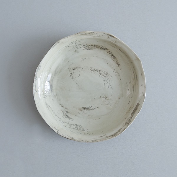 馬場勝文｜刷毛目リム深鉢・大 Φ24cm