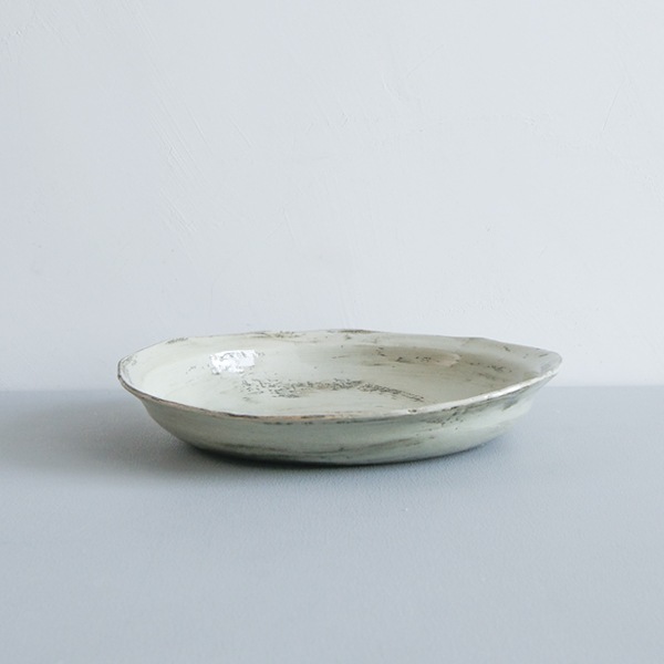 馬場勝文｜刷毛目リム深鉢・大 Φ24cm