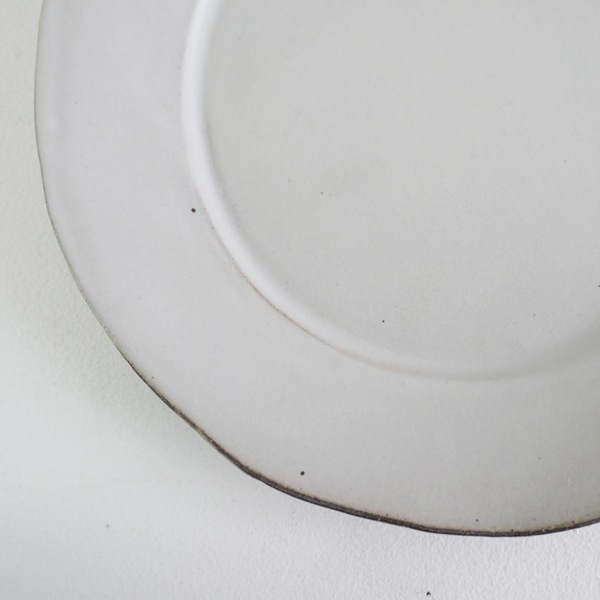 馬場勝文　土マットリム8寸皿　Φ23ｃｍ