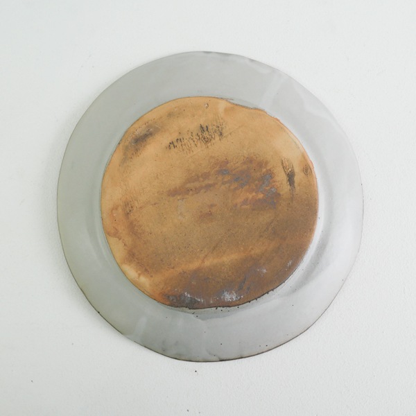 馬場勝文　土マットリム8寸皿　Φ23ｃｍ