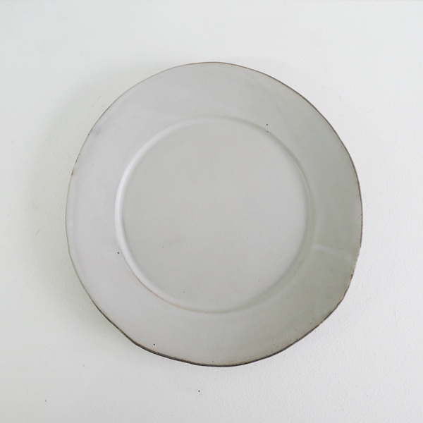 馬場勝文　土マットリム8寸皿　Φ23ｃｍ