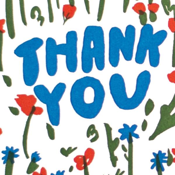 活版印刷　Thank You　（flower）