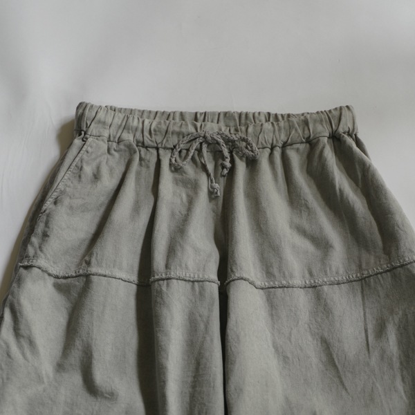 MITTAN　PT-115B　竹パンツ　松煙（ベンガラ染）　