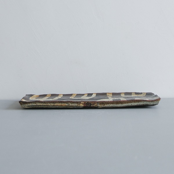 清水しおり　長方形板皿　B　12.5×28.5㎝　H1.5㎝