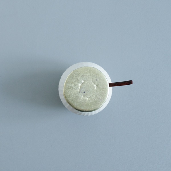 馬場勝文　白磁マット　すずふたシュガーポット（丸）　大　Model・A　H7.5㎝