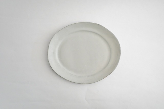 馬場勝文　土マットリムオーバル皿　Size２（18ｃｍ）