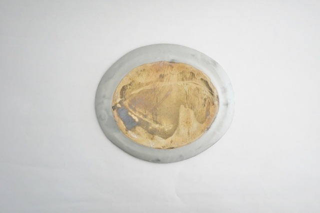 馬場勝文　土マットリムオーバル皿　Size２（18ｃｍ）