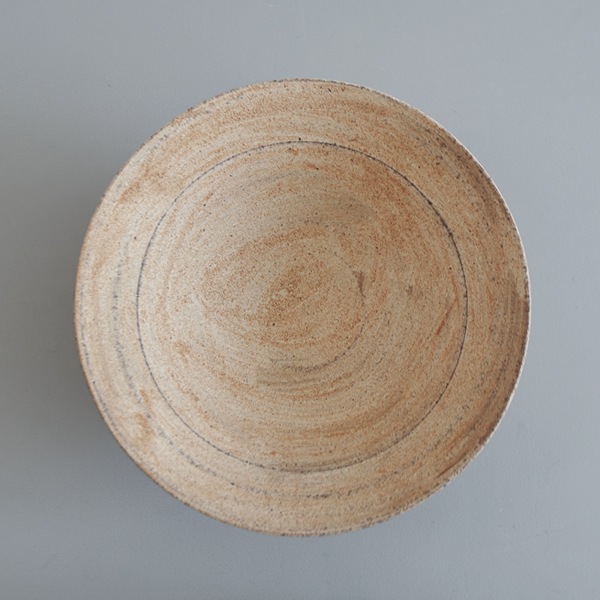 二階堂明弘 やきしめリム鉢（黄） Φ27.5cm H8.5cm