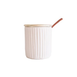 白磁マットシュガーポット 馬場勝文