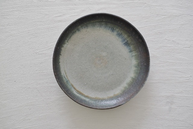 及川静香　呉須7寸皿