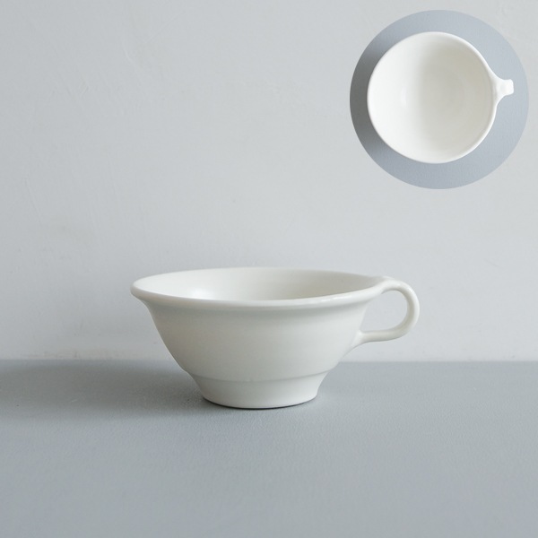 馬場勝文 白磁マットスープカップ