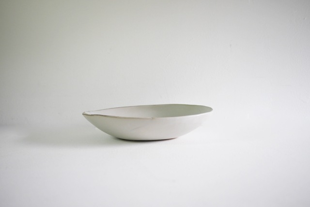 馬場勝文　土マット楕円皿23ｃｍ