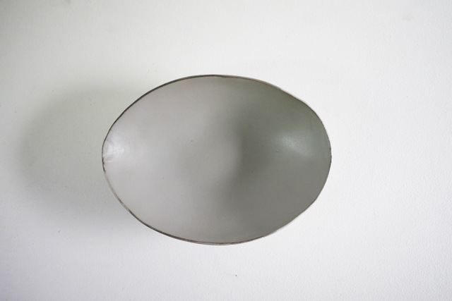 馬場勝文　土マット楕円皿23ｃｍ