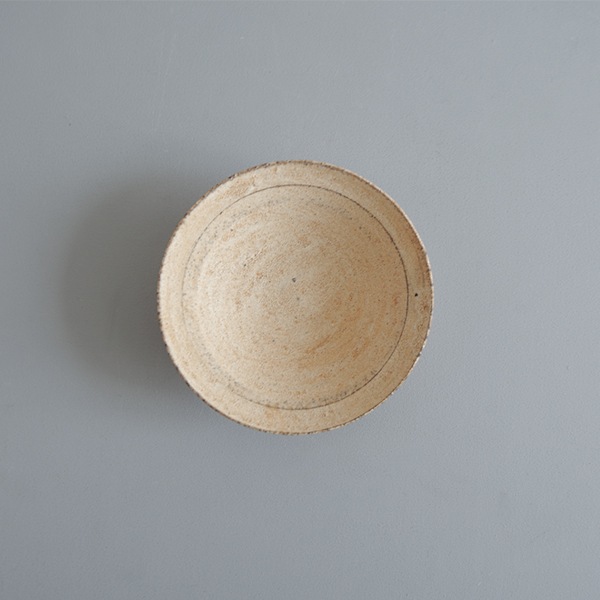二階堂明弘　やきしめリム皿　小　（黄）　Φ16ｃｍ　Ｈ4ｃｍ（おまかせ）