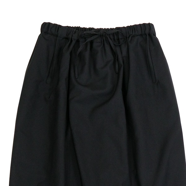 the last flower of the afternoon　むかしの花   Elastic waist wrap pants  Black　送料無料