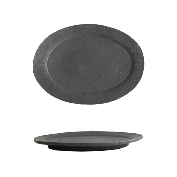 日高伸治　炭化オーバルS　16×22.5cm