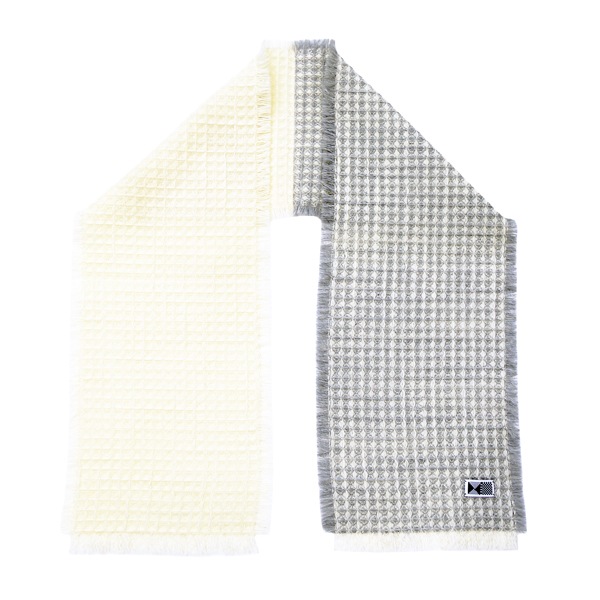 kijinokanosei ストール　“ワッフル-waffle- ” LIGHT　GRAY　送料無料